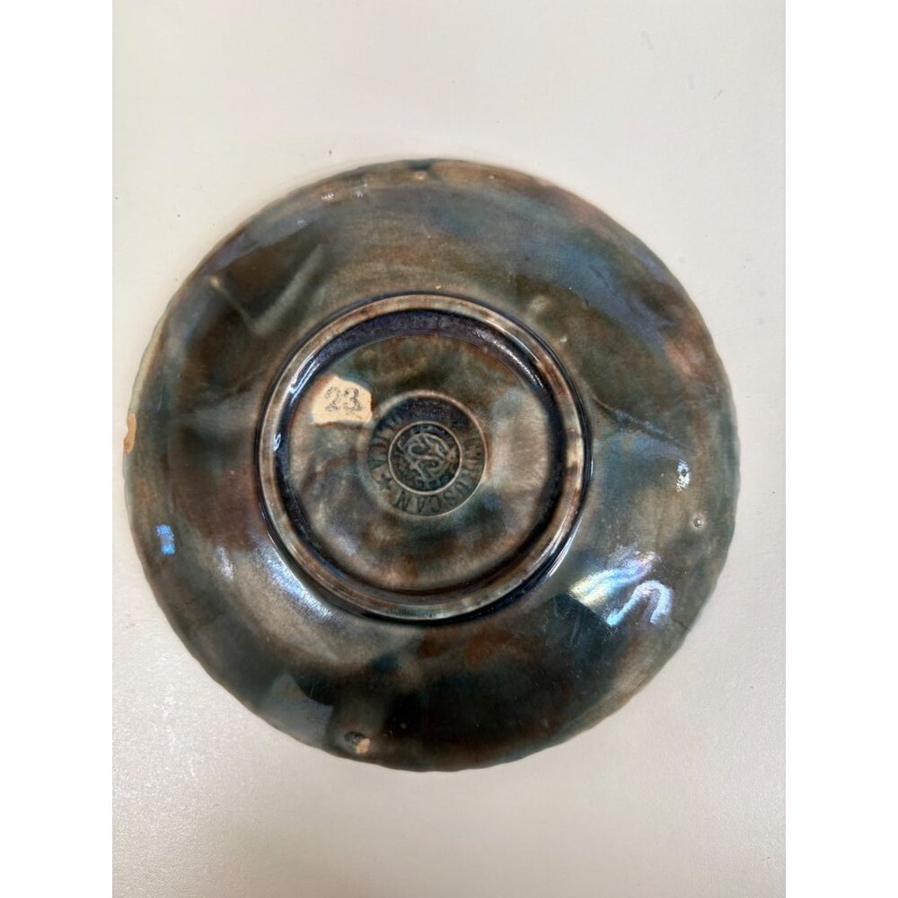 Antique Etruscan Majolica Seaweed Shell Design Plate 6” Collector Gift NOTE Holi - Picture 10 of 16